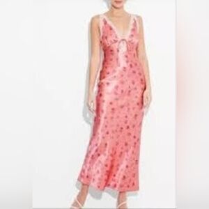 Elegant Pink Floral Women's Dress